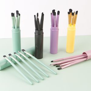 Makeup Tools 5pcs Professional Travel Portable Mini Eye Brushes Set Smudge Eyeshadow Eyeliner Eyebrow Brush Lip Make Up Kit 230627