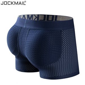 Mutande Boxer da uomo Slip Intimo Stereotipato Hip Lift Traspirante Body Sculpting Mesh Glutei Glutei imbottiti in spugna Boxer Culo finto 230627