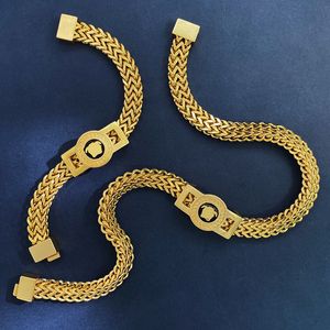 Womens Designer Necklaces Set Luxury Mens Chokers Necklace Greek Gold Jewelry V Fashion Bangle Bracelets Pendant Necklaces Strands 236251C