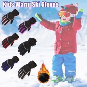 Barnmitten Winter Outdoor Kids Warm Snow Skating Snowboarding Windopertopert Ski Gloves Children Long Sleeped 230626