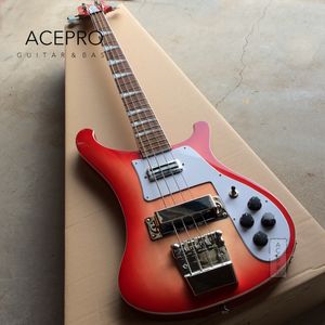 4003 Cherry Sunburst Color 4 String Electric Bass guitar Chrome Hardware 22 Frets White Pickguard High Quality Free Shipping