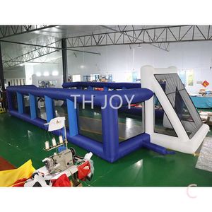 Free air ship to door outdoor portable inflatable soccer field 12x6m custom inflatable football pitch court playground