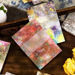 Shanbu 40 peças coleção vintage material papel sonho colorido retrô gravável colagem fundo deco criativo scrapbooking