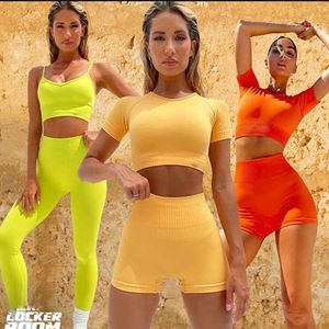 Autumn and Winter Seamless Yoga Suit with Suspender, Chest Pad, Vest, High Waist Yoga Pants, Fitness Suit for Women