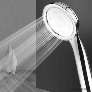 バスルームシャワーヘッドZhangji Ultrathin Finish Water Saving Shower Head High Pressure Held Round Spray Nozzle Duche Shower Head R230627