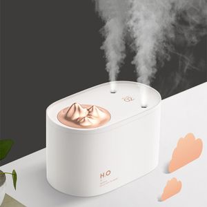 Nemlendiriciler Mountain Rhyme Hava Nemlendirici 3600mAh 1000ML Büyük Kapasiteli Su Difüzörü Ev Ofis Masaüstü Gece Lambası Büyük Sis Mist Maker 230627