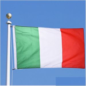 Banner Bandeiras 1 Pçs Bandeira da Itália 90X150Cm / 3X5 Ft Grande Enforcamento País Nacional Italiano Usado Para Festival Decoração Da Casa Drop Delivery Dhr8L