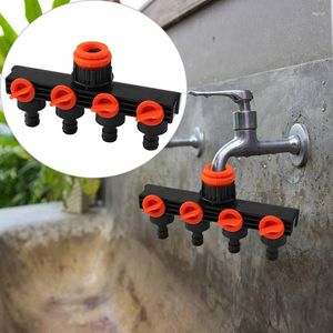 Attrezzature per l'irrigazione Strumenti per l'irrigazione del giardino Rubinetto a 4 vie Splitter per tubo flessibile Raccordi per collettore di gocciolamento Set di connettori per tubi Rubinetto adattatore Filettatura rapida