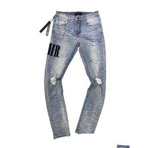 Herrenjeans Ss Neues Design Luxus Herren Designer Casual Hohe Qualität Slimleg Berühmte Marke Reißverschluss Slim Skinny Hip Hop Drop Delivery App Dhnpu