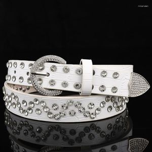 Belts Y2K Women Male Waist Belt Chain Luxury Style Fashion Full Shinning For Rhinestone Crystals