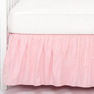 Set di biancheria da letto Super Cute Pink Presepe Gonna da letto Dust Ruffle Skin Friendly Fabric Nursery per Baby Girls Boys 14 Inch Deep Drop 230626