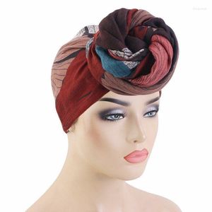 Sciarpe 180 80Cm Moda Sciarpa lunga Donne africane Stampato Turbante Coda Testa Avvolge Bandana Musulmano Hijab Foulard Scialli