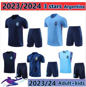 3つ星のアルゼンチントラックスーツサッカージャージートレーニングスーツフットボールシャツマラドーナディマリア22 23 24男性キットトラックスーツセットユニフォーム