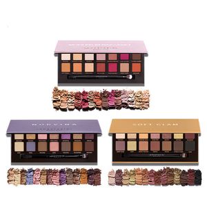 Conjunto de Paleta de Sombras de Maquiagem de 14 Cores Renascentista Suave Glam Matte Shimmer Cor da Terra À Prova D' Água Duradoura Placa de Pigmento Fino 230211