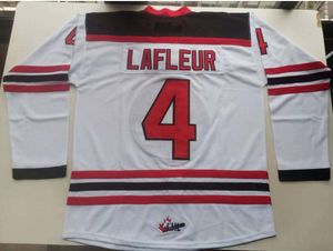 Хоккейная одежда колледжа Физические фотографии QMJHL Quebec Remparts 4 Guy Lafleur Мужчины Молодежь Женщины Винтаж Средняя школа Размер S-5XL или любое имя и номер Джерси