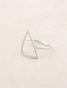 Fashion The latest elements triangle band rings hollow out graphics ring for women mixed color whole8772060