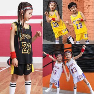 Açık Gömlek Çocuk Basketbol Takımı Formalar Kısa erkek Kız Gençlik Eğitim Üniformaları Çocuk Spor Giyim maillot İki Adet 230626