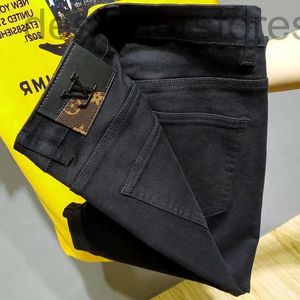 Jeans masculino designer designer masculino novo primavera e outono 2022 leve luxo perna pequena elástico tendência capris 17U7 68BL