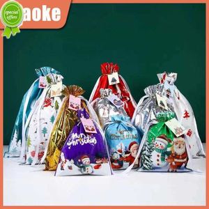 Nuovo sacchetto regalo di Natale portatile multiuso sacchetti di caramelle leggeri scatola di imballaggio di caramelle creativa cracker sacchetto di snack cartone animato carino