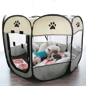 개 전자 울타리 휴대용 perros 텐트 큰 작은 개 Foldable 실내 Playpen 강아지 고양이 애완 동물 고양이 방 230626에 대한 야외 케이지 하우스