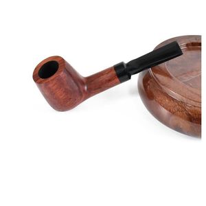 Smoking Pipes 2021 Manufacturers Directly Supply Red Stone Nanmu Pipe Mahogany Bite Mouth Classic Wooden Convenient To Carry Drop De Dhhwj