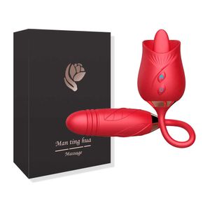 Massager New Manting Flower Generation Aurena Brand Rose Series Tongue and Sucking Telescopic 80% Off Store wholesale