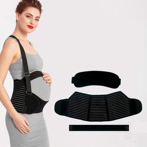 Adjustable Maternity Belly Support Belt - Breathable Pregnancy Waistband for Back Pain Relief, Abdomen Support Band for Pregnant Women, Black