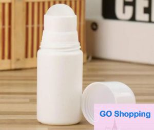 30ml 50ml 100ml Frasco Roll On de Plástico Branco Recarregável Frasco de Desodorante Óleo Essencial Frascos de Perfume Faça Você Mesmo Recipientes de Cosméticos Pessoais Topo