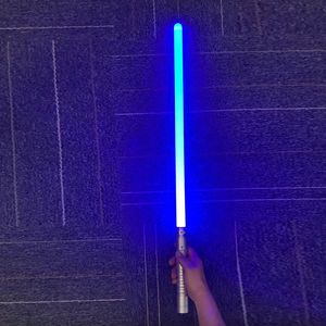 Toy Phones 75cm Lightsaber RGB 7 Colors Change Metal Handle Laser Sword Heavy Dueling Sound Light Collision discoloration Cosplay Props 230626