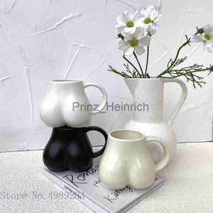 Muggar Creative Ceramic Mug Milk Smak Butt Body Shape Naken Lovely Cup Handtag Design Desktop Storage Home Decoration kaffekoppar J230627