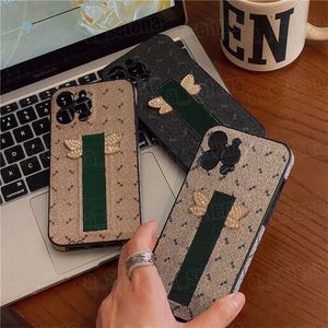 Дизайнерские чехлы для телефонов iPhone 14 13 12 11 Pro Max 14Pro 14Plus 13Pro 13Promax Letter Print Bee Mobile Back Cover Cell Case