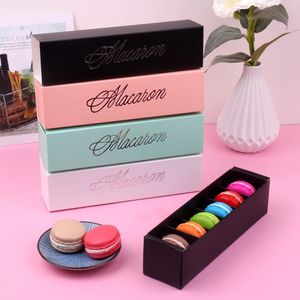 20.3*5.3*5.3cm Macaron Box Muffin Boxes Wedding Party Cake Cupcake Packaging Biscuit Paper Box Cakes Decoration Baking Accessories Q253