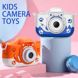 Videocamere giocattolo Cartoon Mini Videocamera per bambini Videoregistratore digitale per bambini Videocamera HD 1080P Dual Lens Pography Giocattoli educativi Regalo 230626