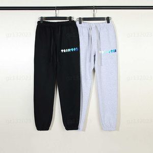 Trapstar Tracksuit Long Pant Designer Pants Men Blue and White Handduk Brodery Loose Casual Padded Drawstring Designers Sweat Pants 0607