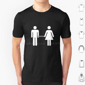 Men's T Shirts Handcuffed Shirt Big Size Cotton Femdom Submissive Man Dominant Woman Bdsm Female Domination Flr Fetish Domme