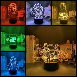 Nachtlichter Tokyo Revengers Anime 3D Lampe LED Licht für Schlafzimmer Dekoration Geburtstagsgeschenk Manga Gadegets