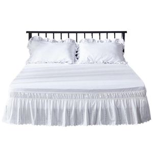 Bedding sets Wrap Around Ruffled Lace Bed Skirt Queen Elastic Dust Skirts Without Surface Home Decor 230626