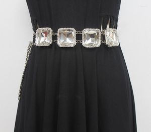 Cintos de luxo europeu com diamantes na cintura com corrente cinto feminino camisa de verão vestido cós pérola strass