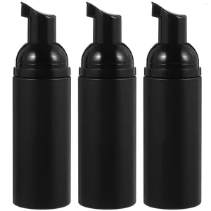 Lagringsflaskor 3st Dispenser Bottle Refillable Foaming Pump Tomma sminkbehållare för reseschampo 50 ml svart