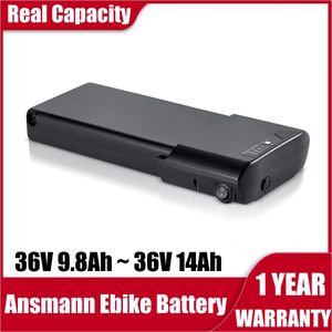 Ansman Bike Replacement Battery 36V 9.8Ah 11.6ah 12.8Ah 14Ah Rear Rack Ebike Batteria Electric Bike Batteries for E-Bike Mifa Rehberg Zundapp Ansmann System