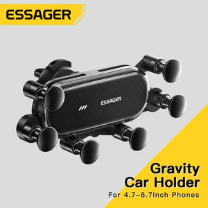 Essager Gravity Car Phone Phone Holder Air Vent Clip Stand Stand Smartfon GPS dla iPhone'a 13 12 Pro Max Xiaomi Huawei Samsung