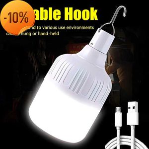 New USB Rechargeable Portable Emergency Lights LED Lamp Bulbs Battery Lantern Outdoor Tent Camping Light Patio Porch Garden Lighting