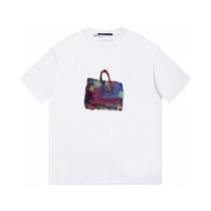 23SS nya kvinnliga mäns t-shirts high end Classic Jacquard Bag Letter Tryckt tee Summer Limited Beach Breatable Street Fashion Casual Short Sleeve Oversize TJAMMTX321