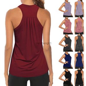 Womens Dry Quick traspirante Gym Yoga T-shirt da donna Sport Tee Fitness Running Top manica corta Workout Training Cloth L230619