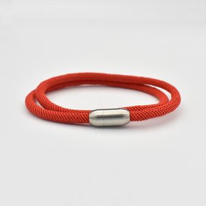 Charm Bilezikler Milan Halat Bilezik Homme Mıknatıs Paslanmaz Çelik Bilezik Erkekler Onun Için Hediye Açık Kamp Takı Aksesuarları Pulseras