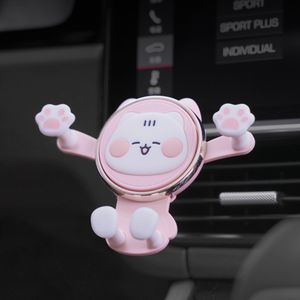 Bilmontering för telefon Kitty Cartoon Car Phone Holder Kawaii Hands Free Vent Phone Holder For Air Vent Dashboard Windshield