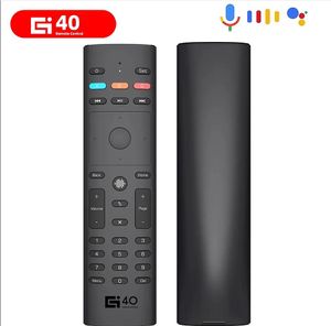 G40 Air Mouse Voice Remote Control 2.4G Wireless Mini Kyeboard with IR Learning Gyroscope Sensing for Android TV Box PC G40S