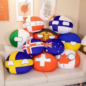 Schleowane pluszowe zwierzęta 30 cm wiejskie piłki pluszowe wisiorka pluszowa lalka countryball ZSRR USA France Rosja Wielka Brytania Japonia Niemcy Włochy Korea Prezenty dla dzieci 230626