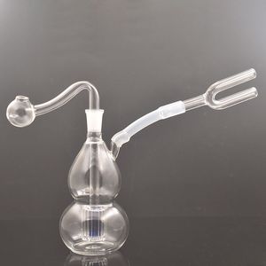 Novo design Snuff Snorter Sniffer Glass Oil Burner Bong Hookahs Gourd Shape Bubbler Smoking Ash Catcher Bong Inline Matrix Perc com Tubos Queimadores de Óleo de Vidro Masculino