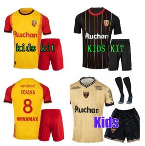 Maillot RC Lens 23 24 Fußballtrikots Heim Auswärts Saint-Barbe Special KAKUTA OPENDA GANAGO SOTOCA FOFANA Kinderset Fußballtrikots